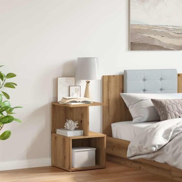 vidaXL Κομοδίνο ντουλάπι Artisan Oak 35x35x55cm Κατασκευασμένο ξύλο 1 τεμ.