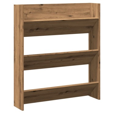 vidaXL Ντουλάπι παπουτσιών τοίχου Artisan Oak Κατασκευασμένο ξύλο 80x18x90 cm