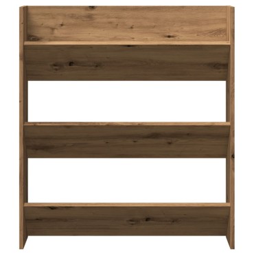 vidaXL Ντουλάπι παπουτσιών τοίχου Artisan Oak Κατασκευασμένο ξύλο 80x18x90 cm