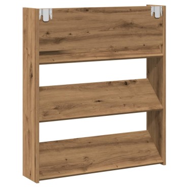 vidaXL Ντουλάπι παπουτσιών τοίχου Artisan Oak Κατασκευασμένο ξύλο 80x18x90 cm