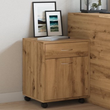 vidaXL Τροχήλατο ντουλάπι Artisan Oak 45x38x54cm Κατασκευασμένο ξύλο