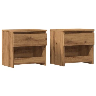 vidaXL Κομοδίνα 2 τεμ. Artisan Oak 40x30x39cm Κατασκευασμένο ξύλο