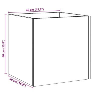 vidaXL Κουτί γλάστρας Παλιό ξύλο 40x40x40 cm Κατασκευασμένο ξύλο