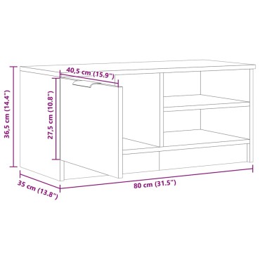 ντουλάπι τηλεόρασης vidaXL Παλιό ξύλο 80x35x36,5cm Κατασκευασμένο ξύλο