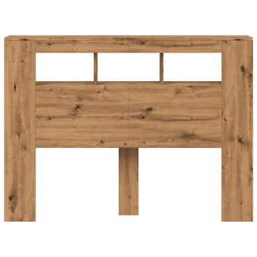 vidaXL LED κεφαλάρι Artisan Oak 140x18,5x103,5cm Κατασκευασμένο ξύλο