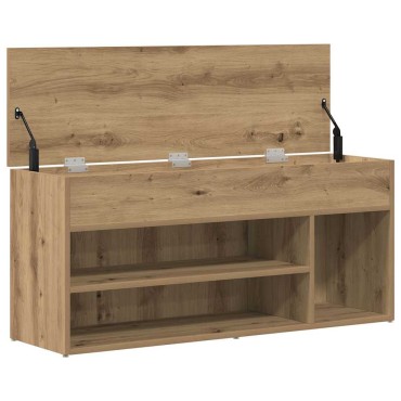 Πάγκος παπουτσιών vidaXL Artisan Oak 102x30,5x45cm Κατασκευασμένο ξύλο
