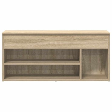 Πάγκος παπουτσιών vidaXL Sonoma Oak 102x30,5x45cm Κατασκευασμένο ξύλο