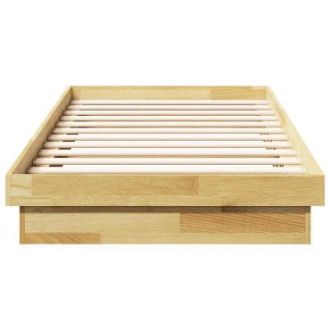 vidaXL Πλαίσιο κρεβατιού χωρίς στρώμα 80x200 cm Ξύλο μασίφ δρυός