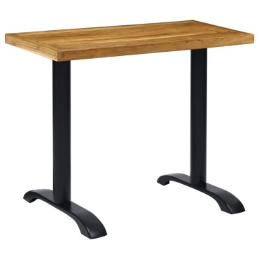 vidaXL Πόδια τραπεζιού μπιστρό 2 τεμ. Μαύρο 61x8x72cm Χυτοσίδηρος