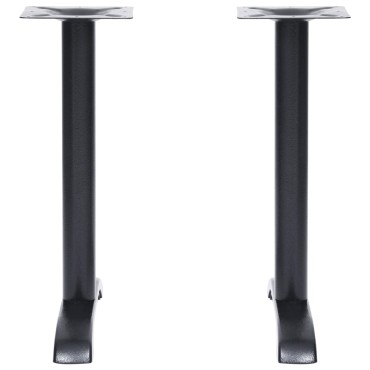 vidaXL Πόδια τραπεζιού μπιστρό 2 τεμ. Μαύρο 61x8x72cm Χυτοσίδηρος