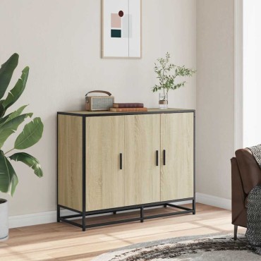 vidaXL Sideboard Sonoma Oak 94x35x76cm Κατασκευασμένο ξύλο 1 τεμ.