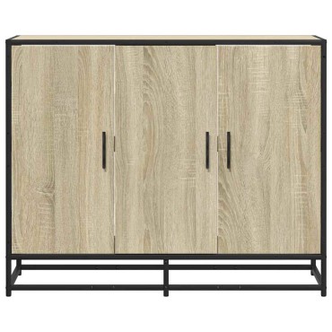 vidaXL Sideboard Sonoma Oak 94x35x76cm Κατασκευασμένο ξύλο 1 τεμ.