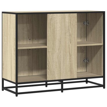 vidaXL Sideboard Sonoma Oak 94x35x76cm Κατασκευασμένο ξύλο 1 τεμ.