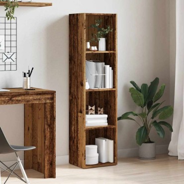 ντουλάπι βιβλίων vidaXL Παλιό ξύλο 36x30x143cm Κατασκευασμένο ξύλο