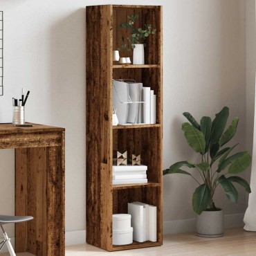 ντουλάπι βιβλίων vidaXL Παλιό ξύλο 36x30x143cm Κατασκευασμένο ξύλο