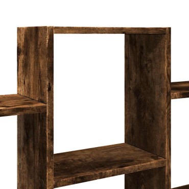 Ράφι τοίχου vidaXL Καπνιστή βελανιδιά 159x18x66cm Κατασκευασμένο ξύλο