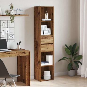 ντουλάπι βιβλίων vidaXL Παλιό ξύλο 36x30x171cm Κατασκευασμένο ξύλο