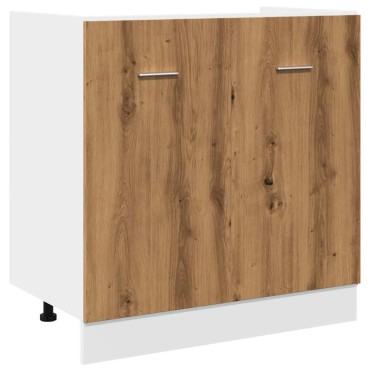 vidaXL Κάτω ντουλάπι νεροχύτη Lyon Artisan Oak Κατασκευασμένο ξύλο 80x46x81,5cm