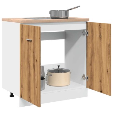 vidaXL Κάτω ντουλάπι νεροχύτη Lyon Artisan Oak Κατασκευασμένο ξύλο 80x46x81,5cm