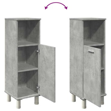 vidaXL Στήλη Μπάνιου Γκρι Σκυροδέματος 30x30x95cm Επεξεργασμένο Ξύλο 1 τεμ.