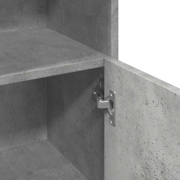 vidaXL Στήλη Μπάνιου Γκρι Σκυροδέματος 30x30x95cm Επεξεργασμένο Ξύλο 1 τεμ.
