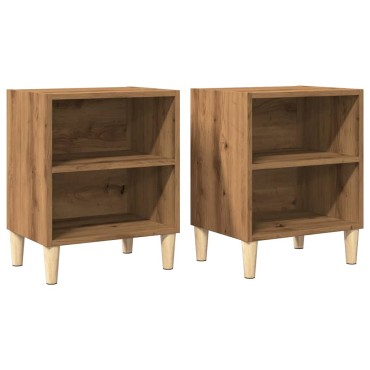 vidaXL Κομοδίνα 2 τεμ. 40x30x50cm από Επεξεργασμένο Ξύλο