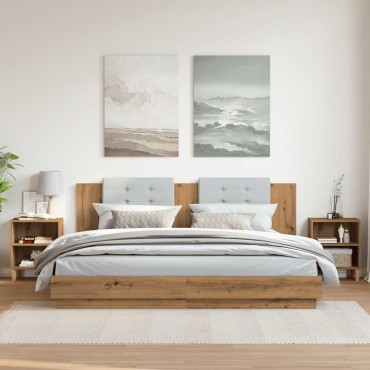 vidaXL Κομοδίνα 2 τεμ. 40x30x50cm από Επεξεργασμένο Ξύλο