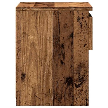 vidaXL ντουλάπι κομοδίνου Παλιό ξύλο 40x30x39cm Κατασκευασμένο ξύλο 1 τεμ.