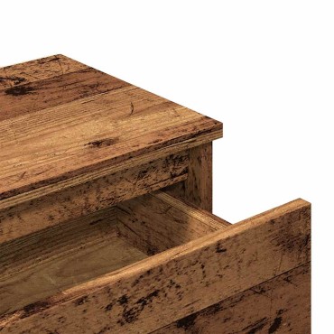 vidaXL ντουλάπι κομοδίνου Παλιό ξύλο 40x30x39cm Κατασκευασμένο ξύλο 1 τεμ.