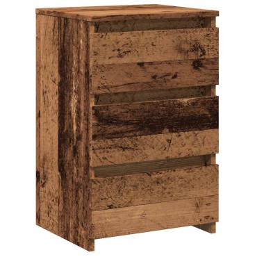 vidaXL Κομοδίνο παλιό ξύλο 40x35x62,5cm Κατασκευασμένο ξύλο 1 τεμ.
