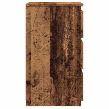 vidaXL Κομοδίνο παλιό ξύλο 40x35x62,5cm Κατασκευασμένο ξύλο 1 τεμ.