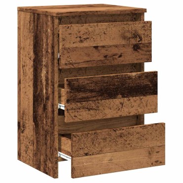 vidaXL Κομοδίνο παλιό ξύλο 40x35x62,5cm Κατασκευασμένο ξύλο 1 τεμ.