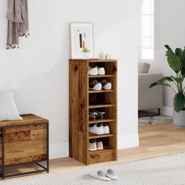 ντουλάπι παπουτσιών vidaXL Παλιό ξύλο 32x35x92cm Κατασκευασμένο ξύλο