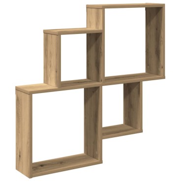 vidaXL Ράφι τοίχου Artisan Oak 80x15x78,5cm Κατασκευασμένο ξύλο 1 τεμ.