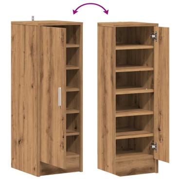 vidaXL Ντουλάπι παπουτσιών Artisan Oak 32x35x92cm Κατασκευασμένο ξύλο