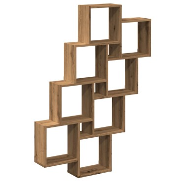 vidaXL Ράφι κύβος τοίχου Artisan Oak 90x15x119,5cm Κατασκευασμένο ξύλο 1 τεμ.