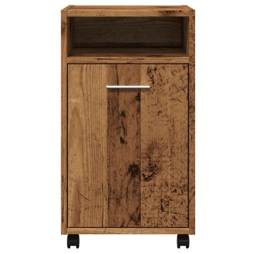vidaXL Ντουλάπι με ρόδες Παλιό ξύλο 33x38x60cm Ξύλο μηχανής 1 τεμ.