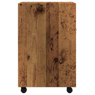vidaXL Ντουλάπι με ρόδες Παλιό ξύλο 33x38x60cm Ξύλο μηχανής 1 τεμ.