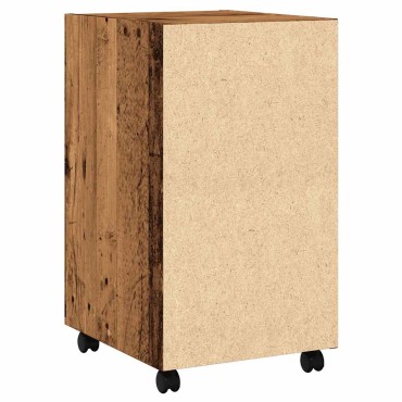 vidaXL Ντουλάπι με ρόδες Παλιό ξύλο 33x38x60cm Ξύλο μηχανής 1 τεμ.