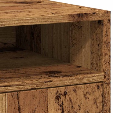 vidaXL Ντουλάπι με ρόδες Παλιό ξύλο 33x38x60cm Ξύλο μηχανής 1 τεμ.