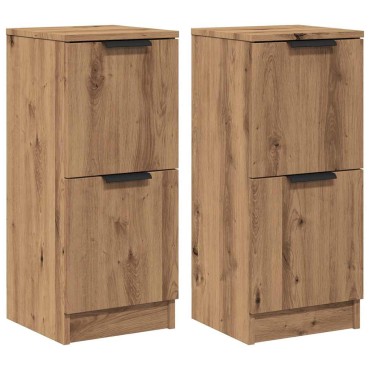 vidaXL Sideboards 2 τεμ. Artisan Oak 30x30x70cm Κατασκευασμένο ξύλο