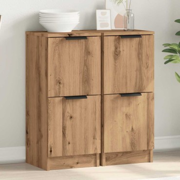 vidaXL Sideboards 2 τεμ. Artisan Oak 30x30x70cm Κατασκευασμένο ξύλο