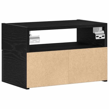 vidaXL Επιτοίχια κομοδίνα 2 τεμ. Μαύρο 45x26x28,5cm