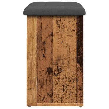 Πάγκος παπουτσιών vidaXL Παλιό ξύλο 62x32x50cm Κατασκευασμένο ξύλο