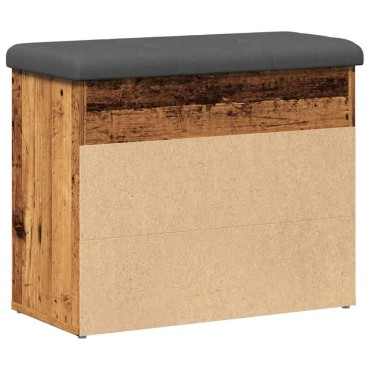 Πάγκος παπουτσιών vidaXL Παλιό ξύλο 62x32x50cm Κατασκευασμένο ξύλο