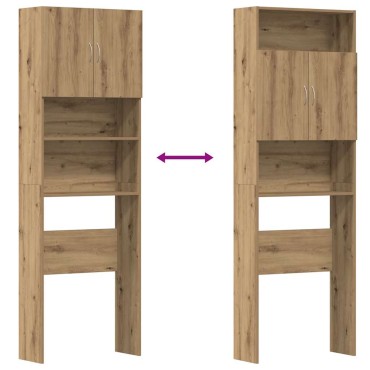 vidaXL Ντουλάπι πλυντηρίου ρούχων Artisan Oak Κατασκευασμένο ξύλο