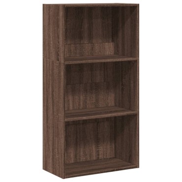 vidaXL Βιβλιοθήκη καφέ δρυς 60x30x114cm Ξύλινη κατασκευή 1 τεμ.