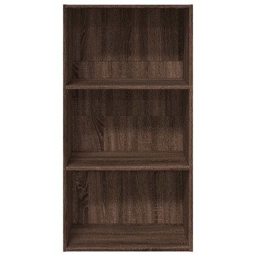 vidaXL Βιβλιοθήκη καφέ δρυς 60x30x114cm Ξύλινη κατασκευή 1 τεμ.