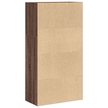 vidaXL Βιβλιοθήκη καφέ δρυς 60x30x114cm Ξύλινη κατασκευή 1 τεμ.