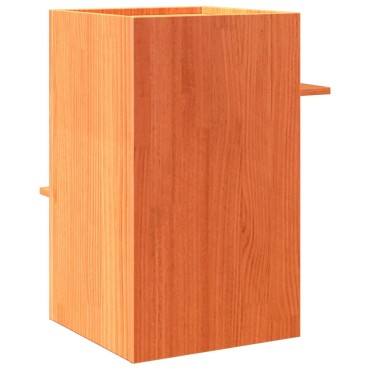vidaXL Σπίτι για γάτες Wax Brown 43x43x60 cm Στερεό ξύλο πεύκο